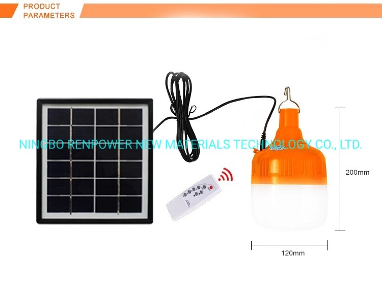 6W Outdoor Power Supply Portable Solar Direct Charging Board for Tents LED Camping Light