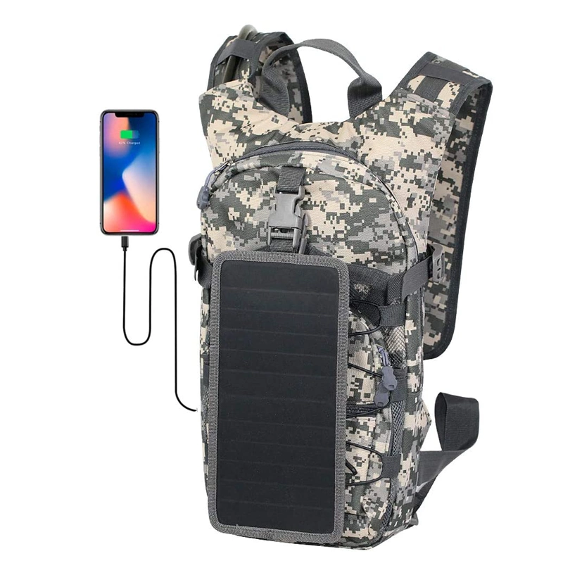 Outdoor Hiking Camping Bag Solar Backpack Strongest Solar Panel for Charging Smartphones and All USB-Devices